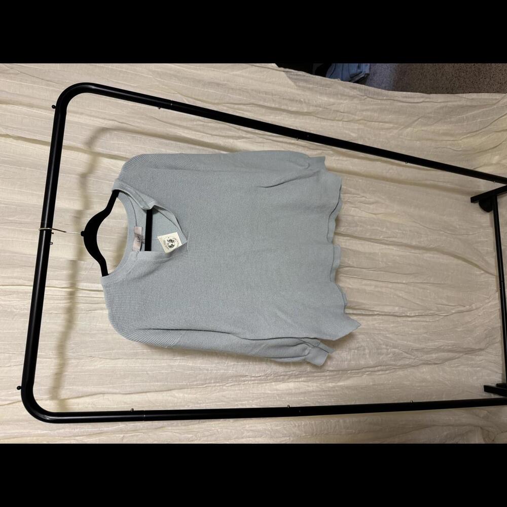 LOFT Light Blue V-Neck Sweater